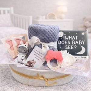 Luxury Newborn Baby Girl Gift Basket Baby Shower Gift Set for New Parents